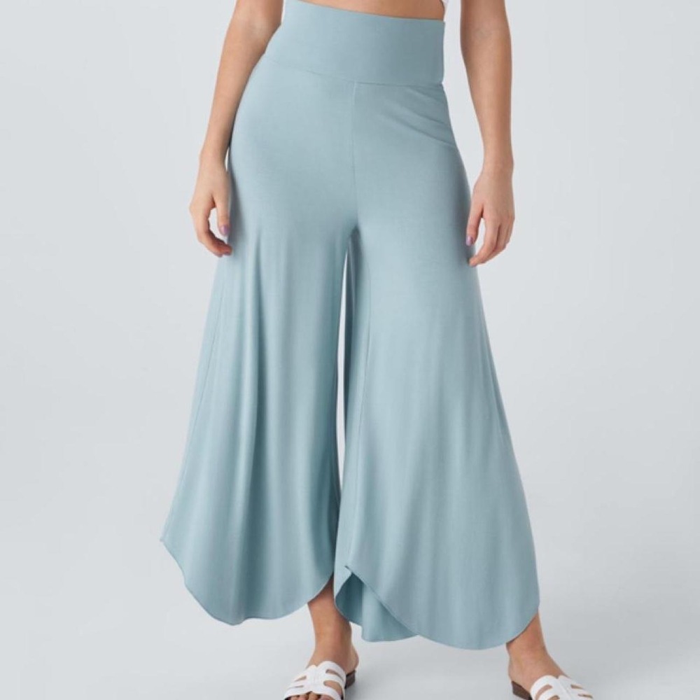 NWT Halara Blue Wide Leg Palazzo Pants‎ Small Soft Stretch Lounge Pants